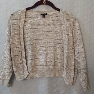 Torrid Tan/White Half shrug size 1